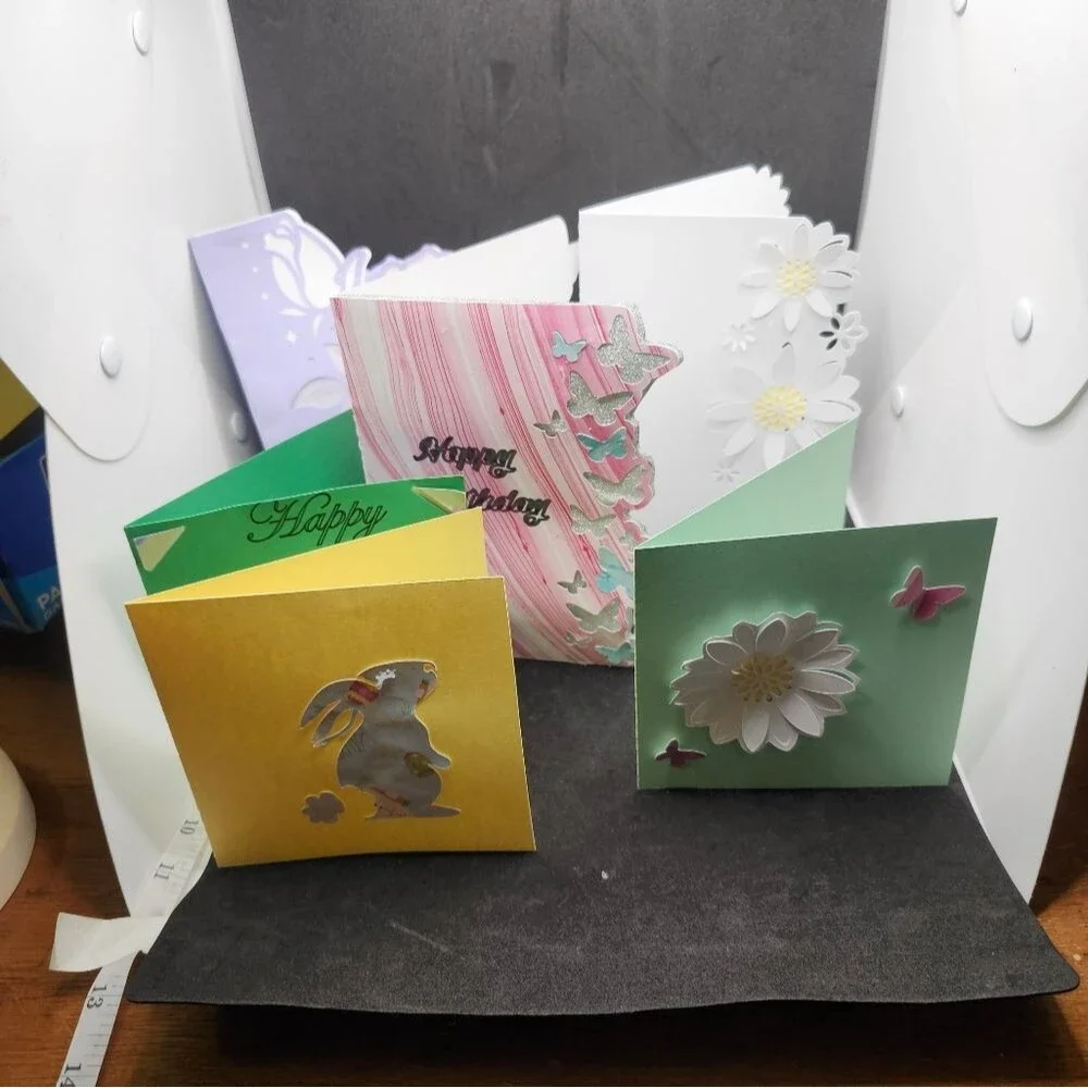 Hand Crafted Colorful All Occasoin Cards Set of 12